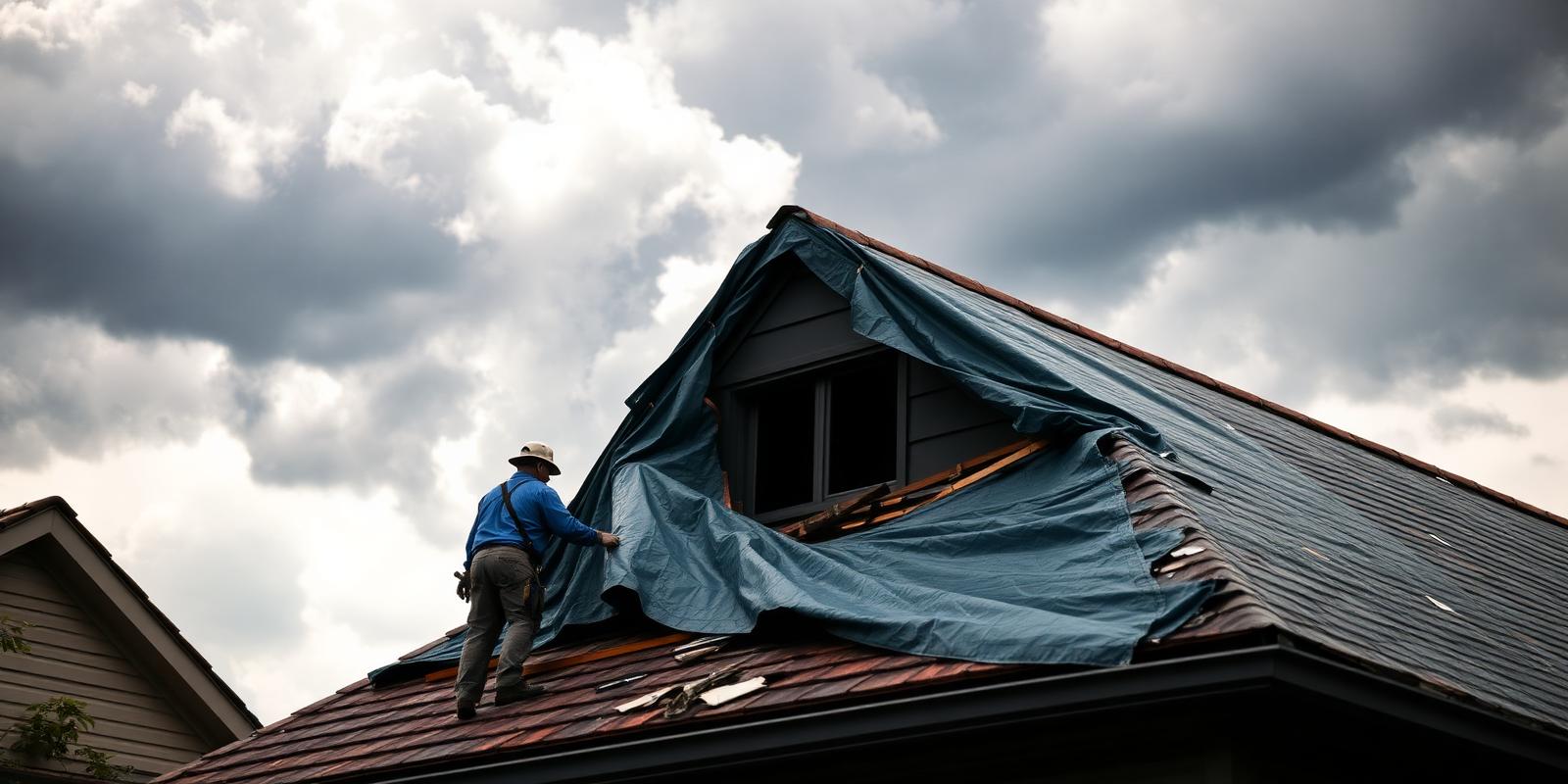 Emergency storm damage roofing repair
